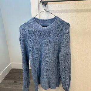 American Eagle Outfitters Light Blue Knit Sweater